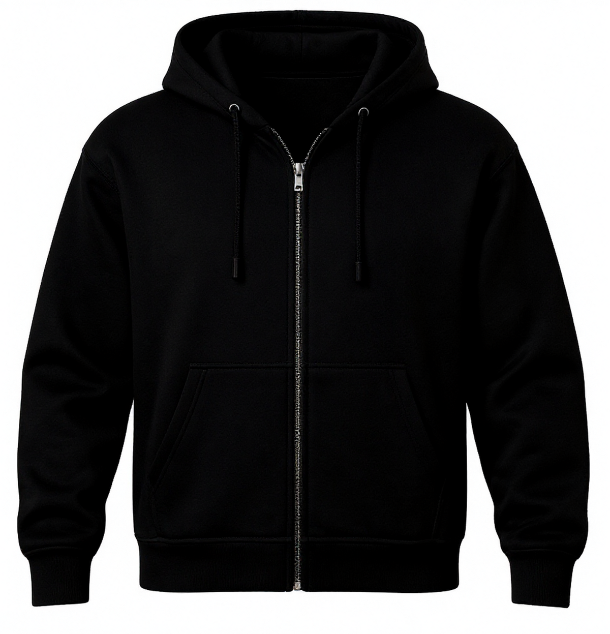 Black Zip-Up Hoodie