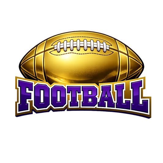 Purple and Gold Football - DTF