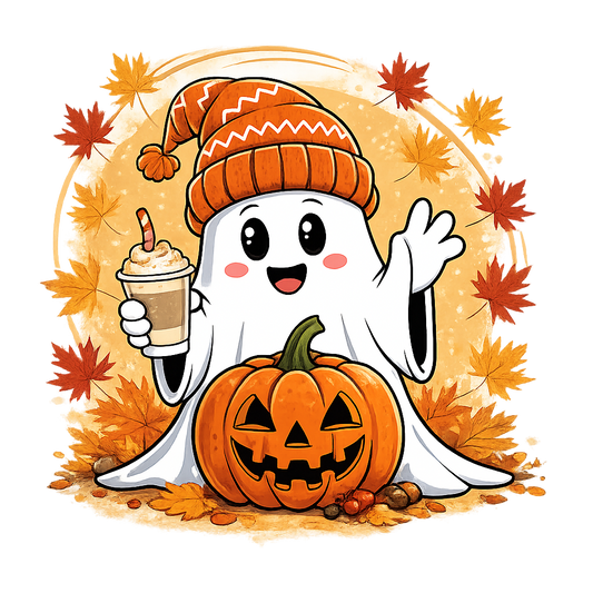Cute Ghost & Pumpkin - DTF