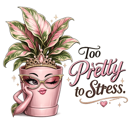 Pink Princess Too Pretty to Stress - DTF